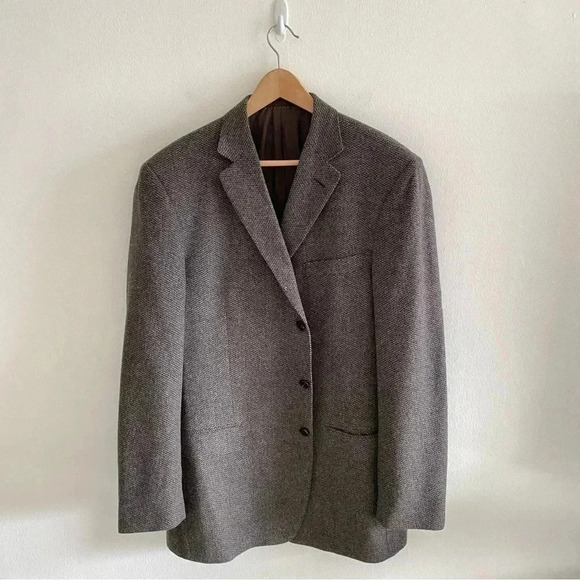 Ermenegildo Zegna Wool Angora Blend Sz 56L Brown - Picture 1 of 6